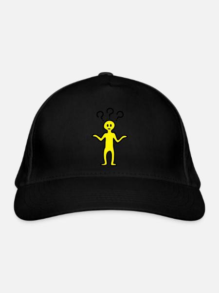 Question mark hommes - Casquette classique bio - noir - Devant