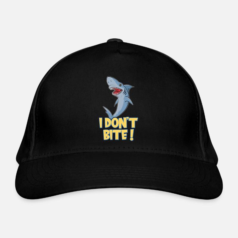 Hai ich beisse nicht i don't bite Haifisch Bio-Baseballkappe