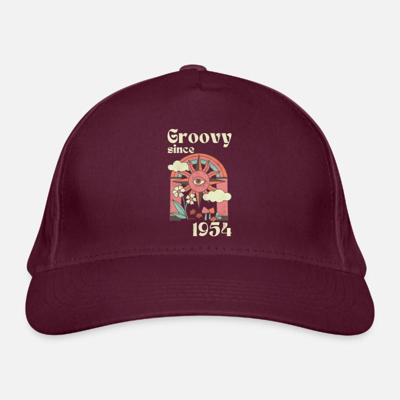 Groovy since 1954 with retro graphics Organic Baseball Cap