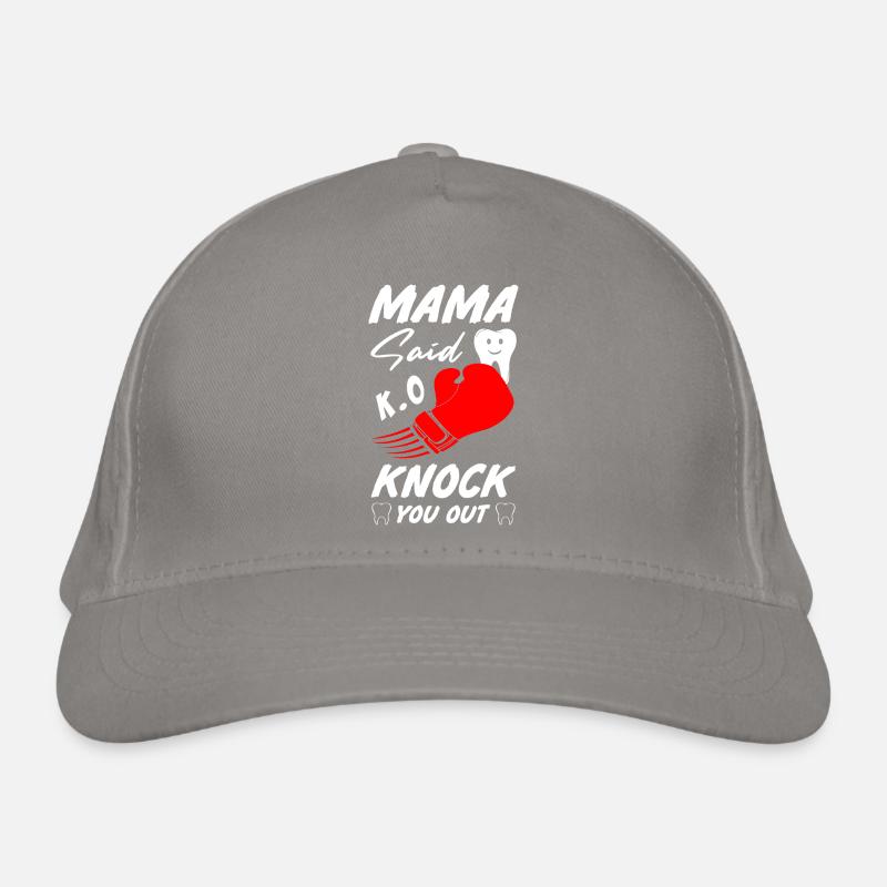 Boxing mama said knock you out Bio-Baseballkappe