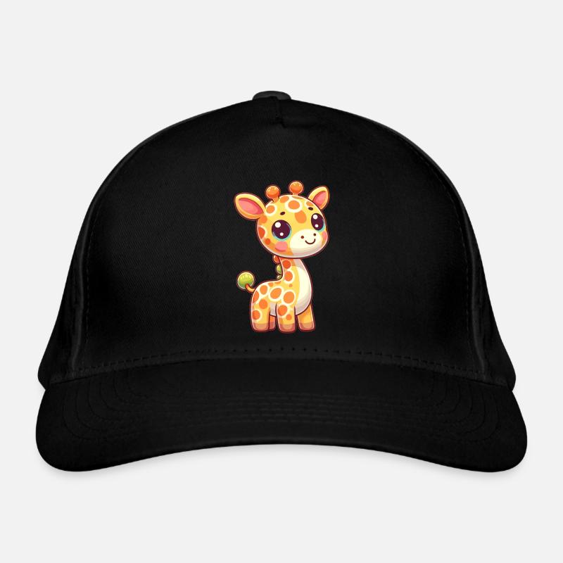 kindlich gestaltete Giraffe Bio-Baseballkappe