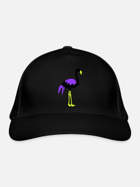 flamingo - Bio-Baseballkappe - Schwarz - Vorne