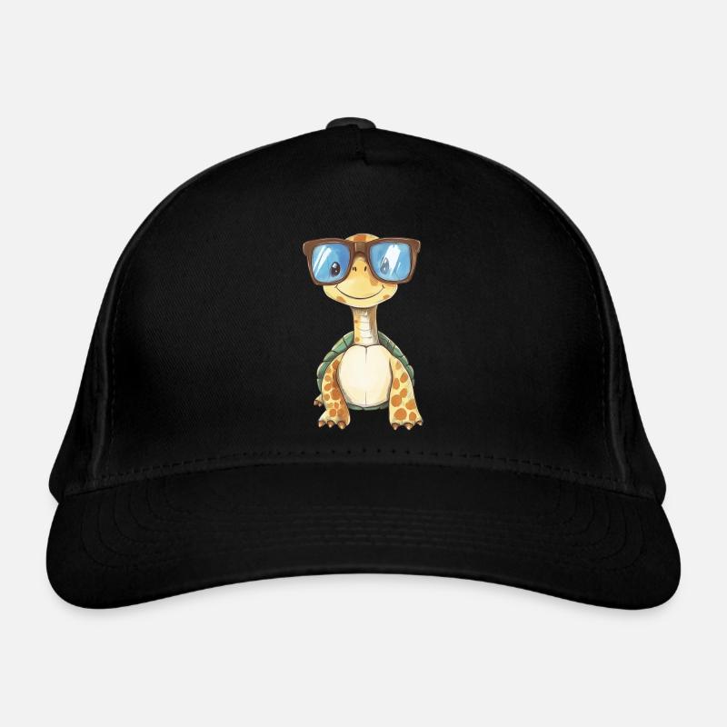 Schildkröte mit Sonnenbrille Bio-Baseballkappe
