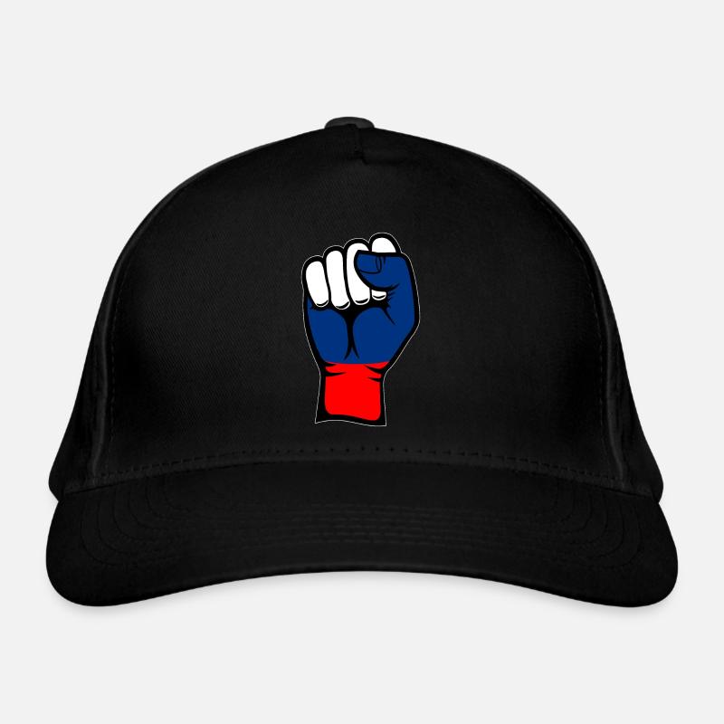 Poing du drapeau de la Russie Casquette classique bio