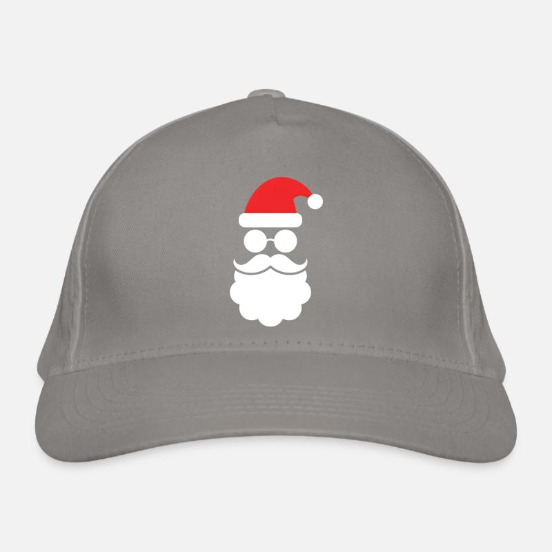 Weihnachtsmann mit Bart Minimal Kopf Design Bio-Baseballkappe
