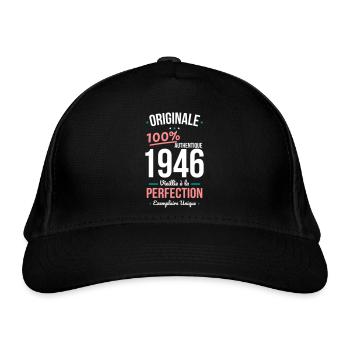 1946 – Original – Einzigartiges Exemplar - Bio-Baseballkappe - Schwarz - Vorne