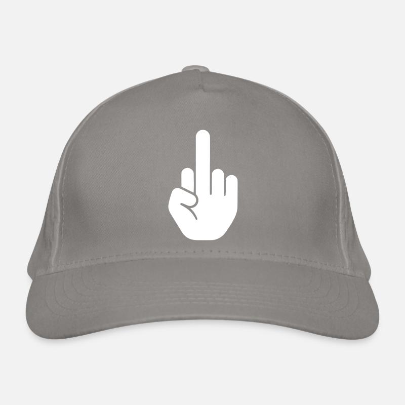 Mittelfinger Bio-Baseballkappe