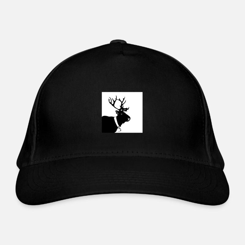 Rentier - Bio-Baseballkappe - Schwarz