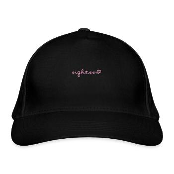 eighteeen / eighteen 18th birthday. - Organic Baseball Cap - black - Front