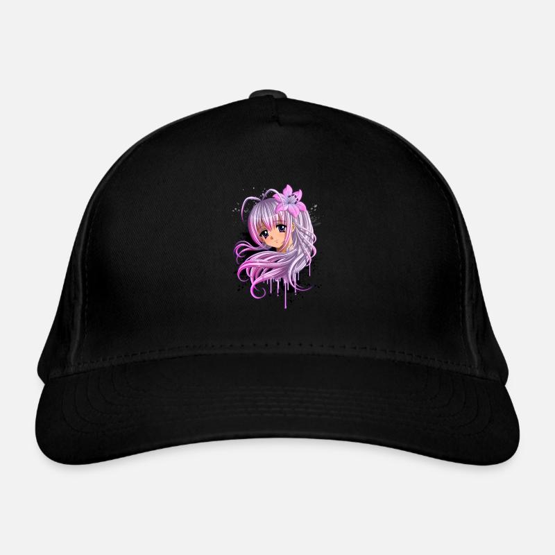 Cute Anime Girl Organic Baseball Cap