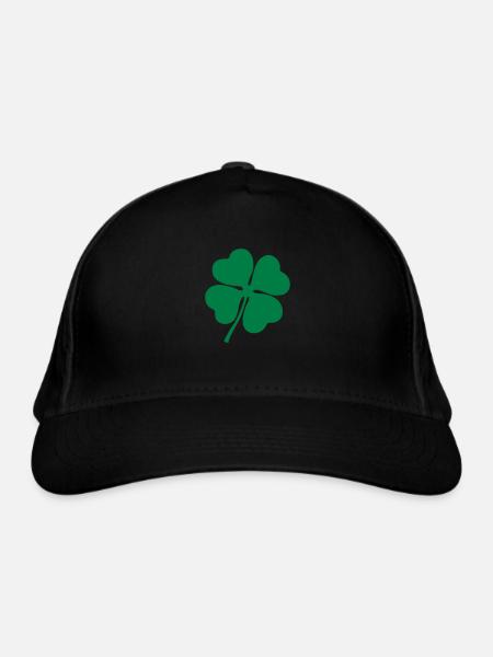 kleeblatt - Bio-Baseballkappe - Schwarz