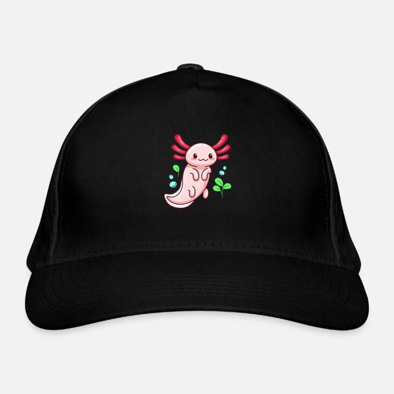 Design d’axolotl albinos blanc pour les amateurs d’axolotl Casquette classique bio