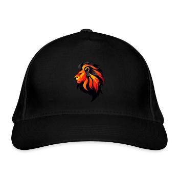 Lion Splendeur Design Fier Style Flamme - Casquette classique bio - noir - Devant
