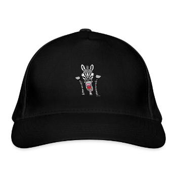 Zèbre, cri original d’un zèbre - Casquette classique bio - noir - Devant