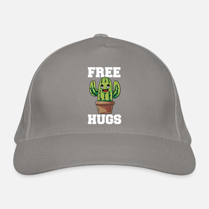 Funny Free Hugs Cactus Sarcastic Design Organic Baseball Cap