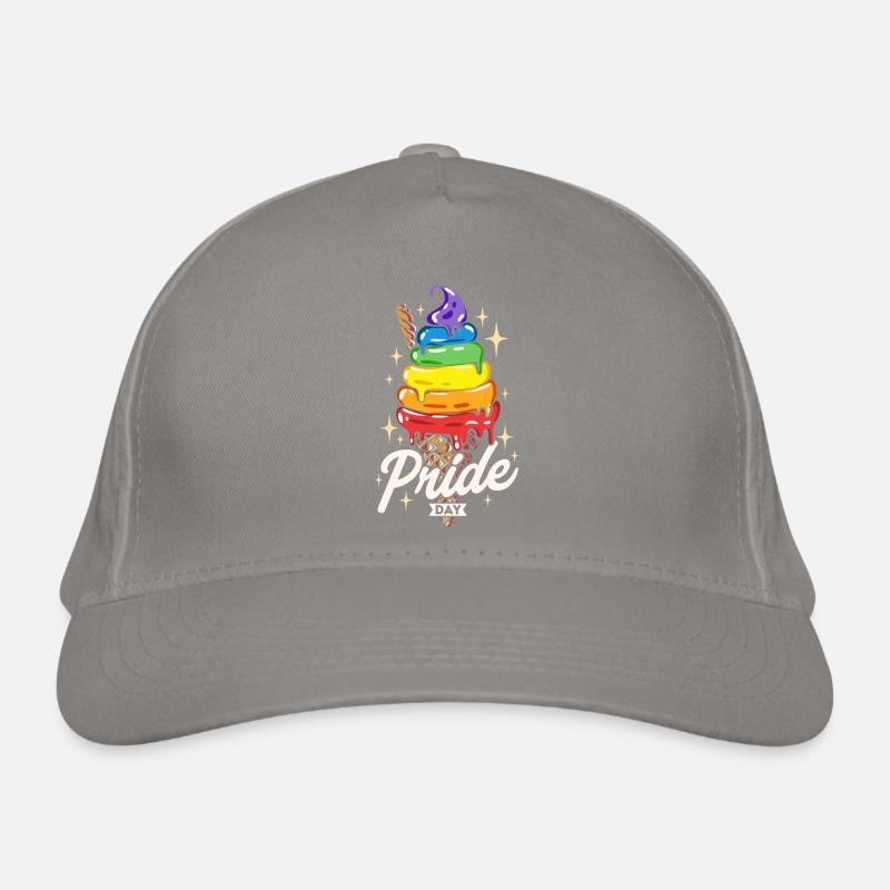 Regenbogen-Eiscreme-Stolz Bio-Baseballkappe