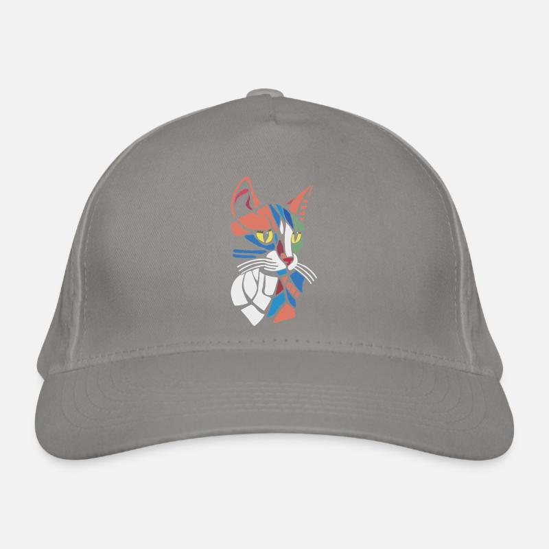 Abstract Geometric Cat Lover Organic Baseball Cap
