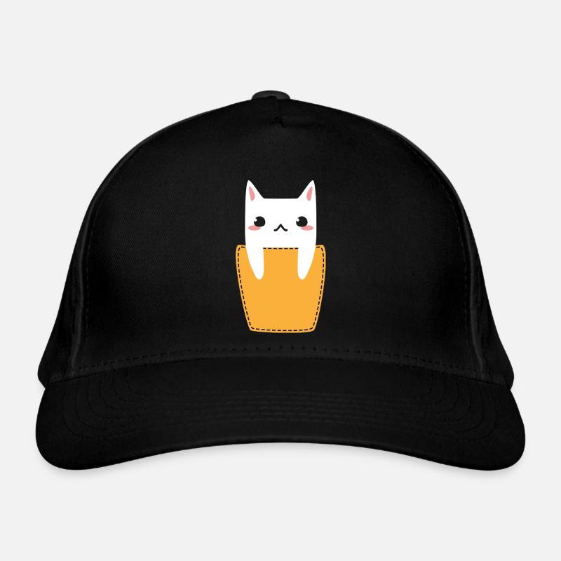 Chat dans la poche poitrine Casquette classique bio