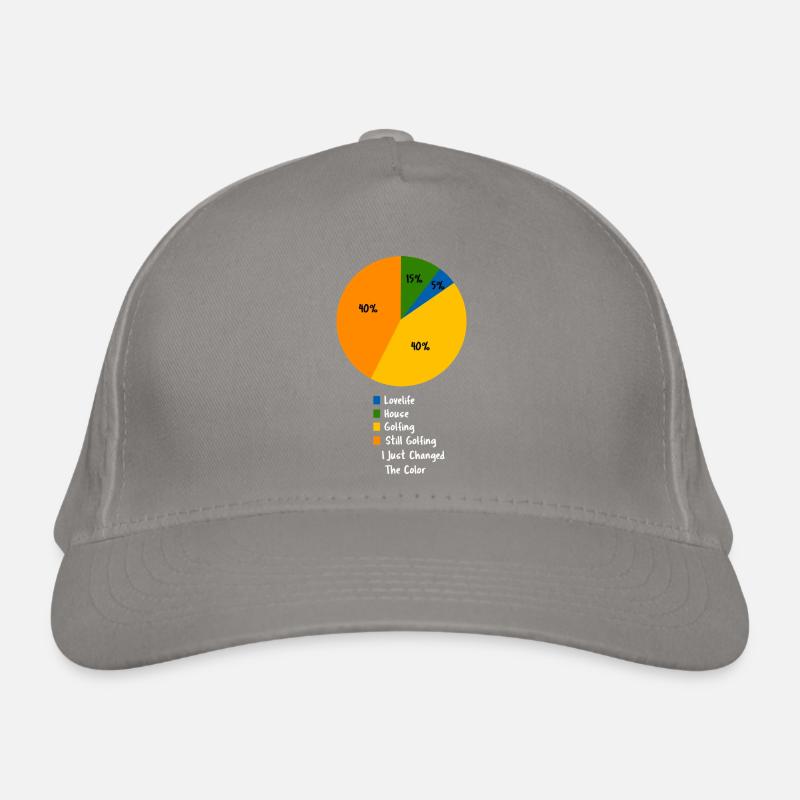 Funny Golfing Pie Chart Hobby Humor Graphic Organic Baseball Cap