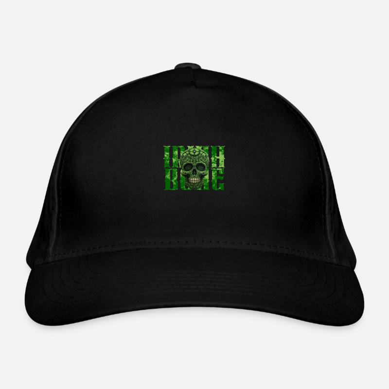 St. Patricks Day - Skull - Irish Bone Bio-Baseballkappe