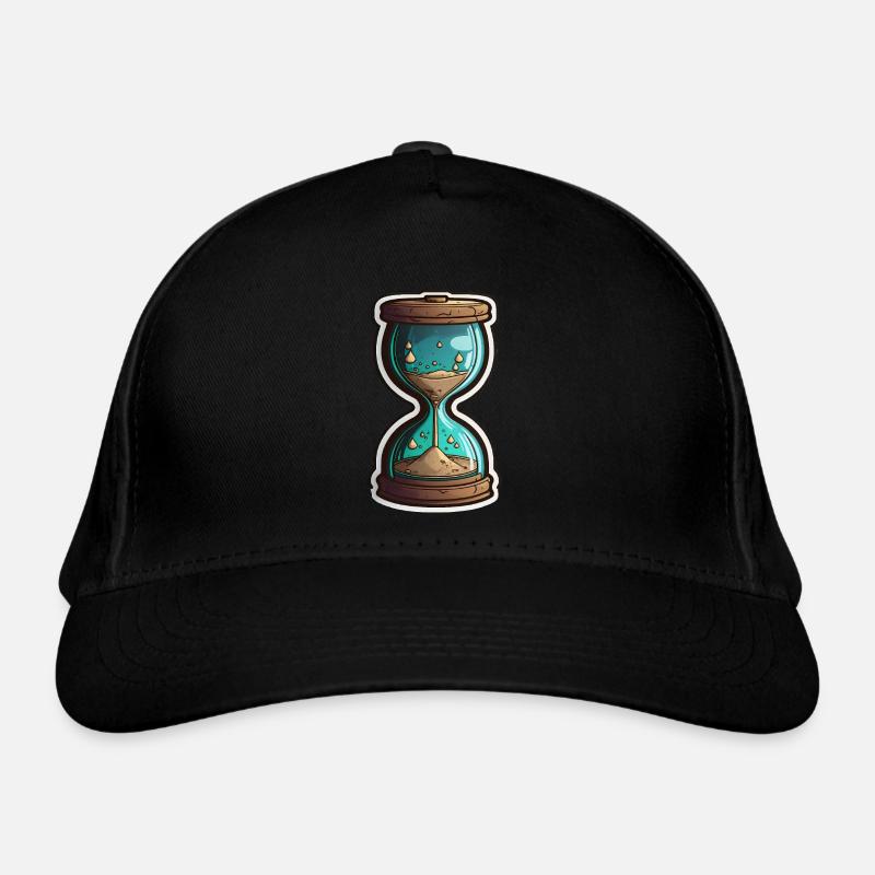 Hourglass, Sand Glass, Clock, Countdown, Sand Glass, Time Organic Baseball Cap