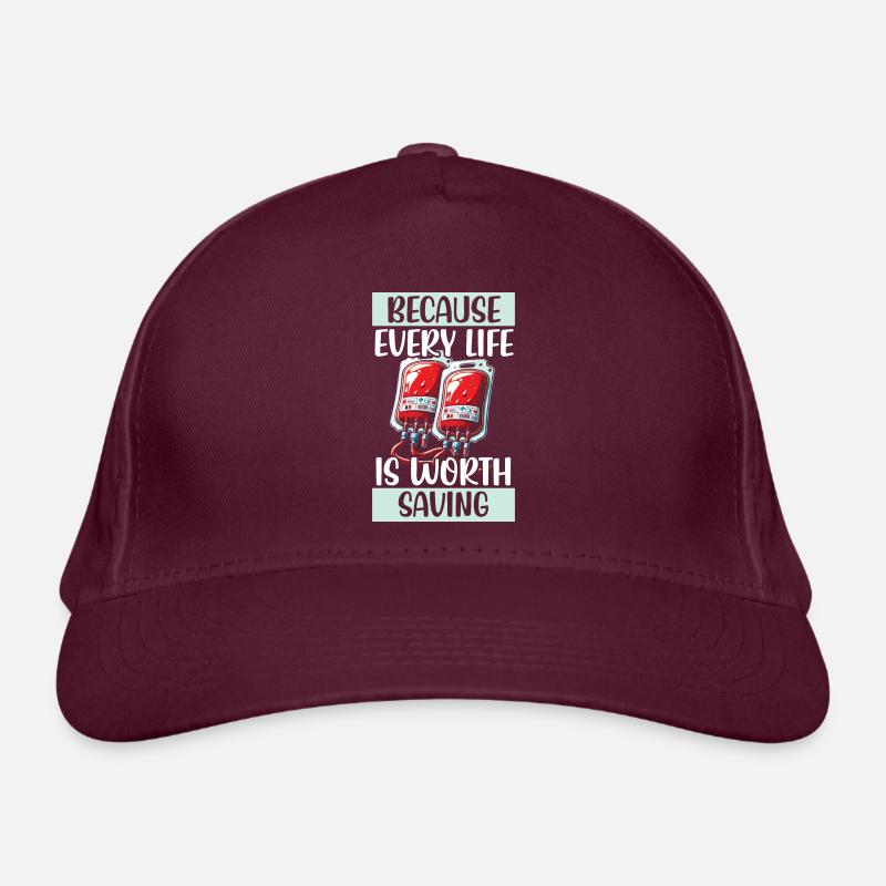 Blood Donation Education Donate Blood Organic Baseball Cap