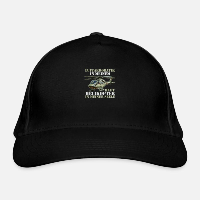 Pilote Hélicoptère Hélicoptère - Casquette classique bio - noir