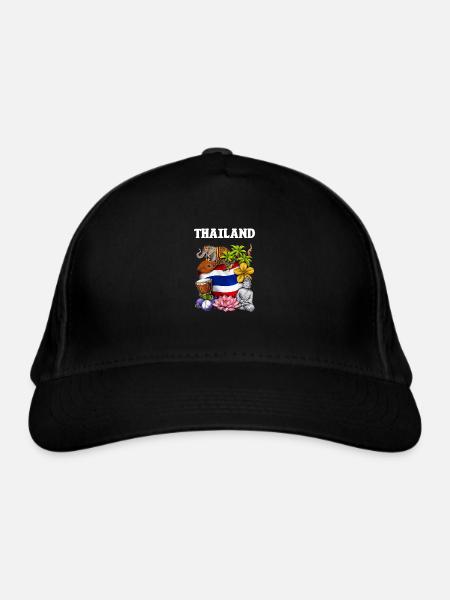 Thailand - Biologische baseballpet - zwart - Voor