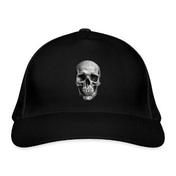 Realistic Skull | Edgy Bones | Gothic Graphics - Organic Baseball Cap - black - Front