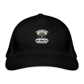 Infirmière: presque un super-héros - Casquette classique bio - noir - Devant