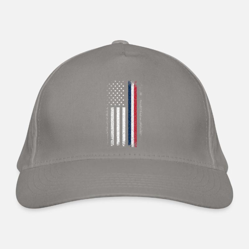 Drapeau en difficulté : Ligne bleue-rouge Casquette classique bio