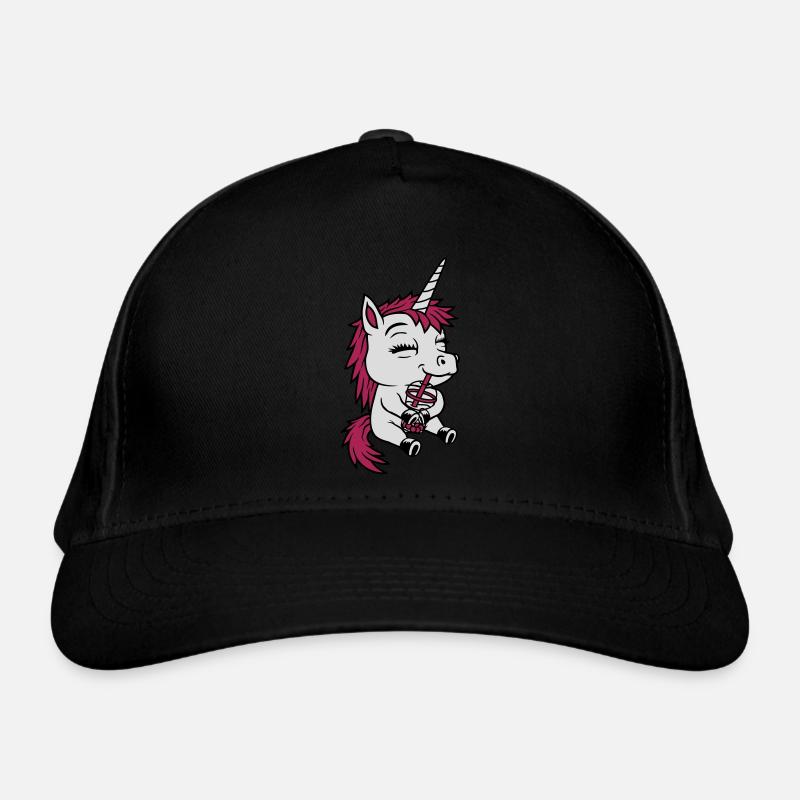 Boba Tee trinkendes Einhorn Bio-Baseballkappe