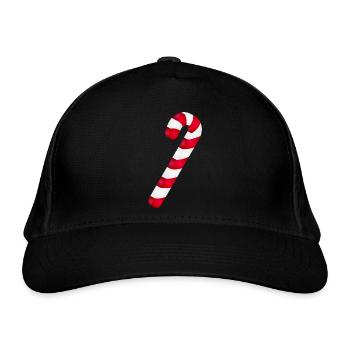 Canne de bonbon pour la saison de Noël sucrée - Casquette classique bio - noir - Devant