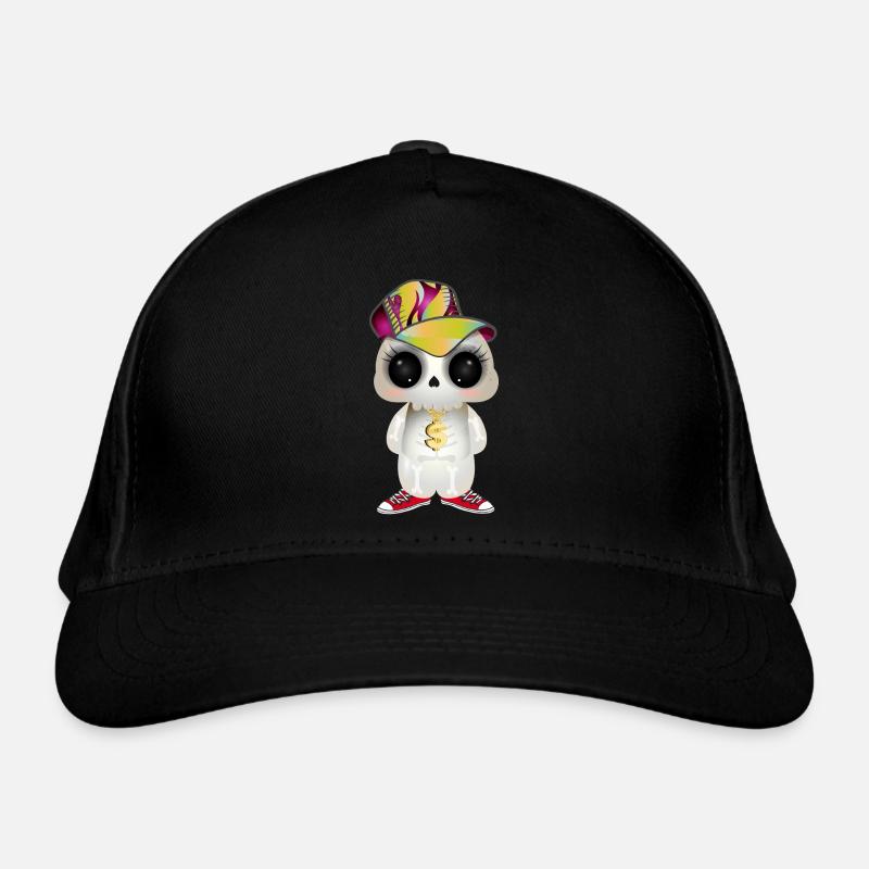 Crâne cool mignon dans le look hip hop Casquette classique bio
