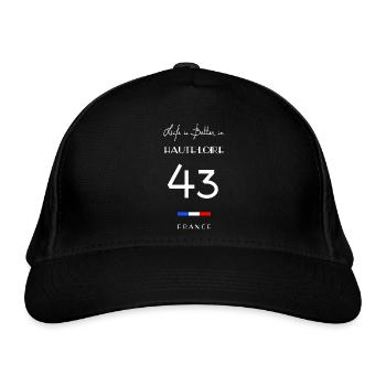 Life is better in HAUTE-LOIRE Number 43 Auvergne - Casquette classique bio - noir - Devant