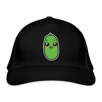 Gurke - Bio-Baseballkappe - Schwarz - Vorne