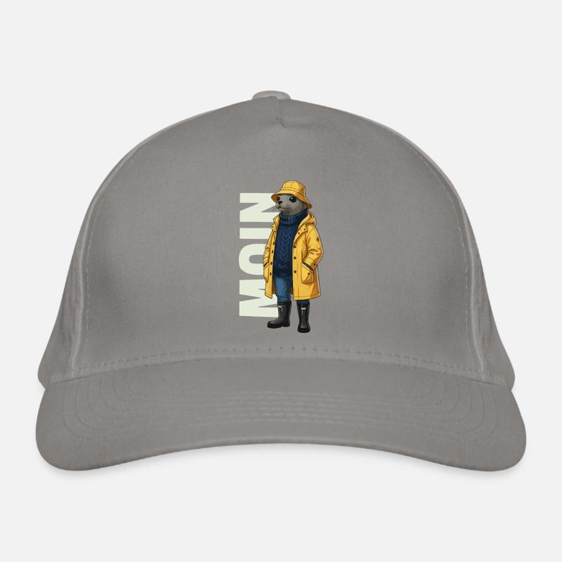 Seehund Moin – Regenmantel Design Bio-Baseballkappe