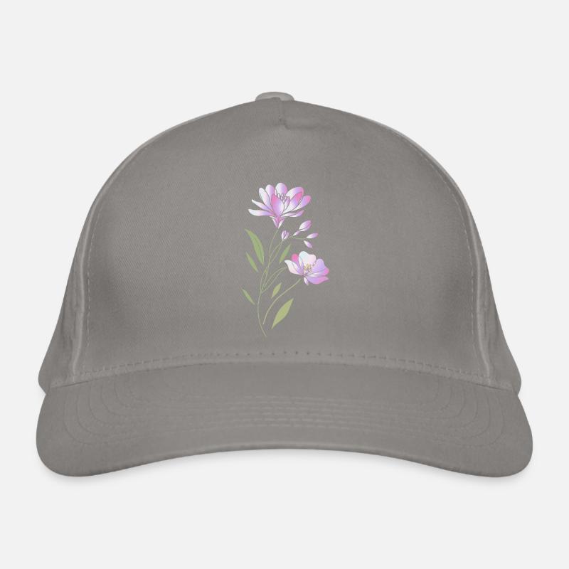 Freesien Blumen Illustration  Bio-Baseballkappe