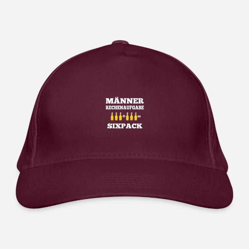 Bier Rechenaufgabe Männer Sixpack Bier Spruch Bio-Baseballkappe