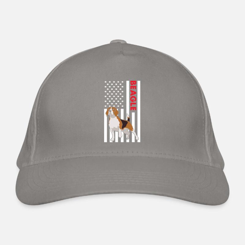 Beagle Us Flag Organic Baseball Cap