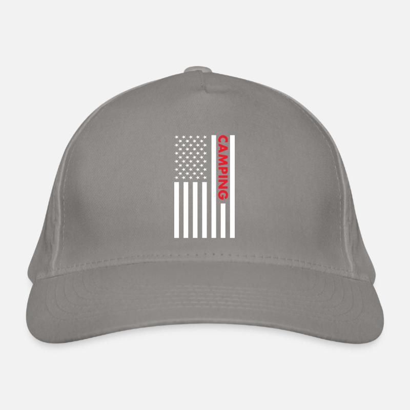 Camper Us Flag Camping Organic Baseball Cap