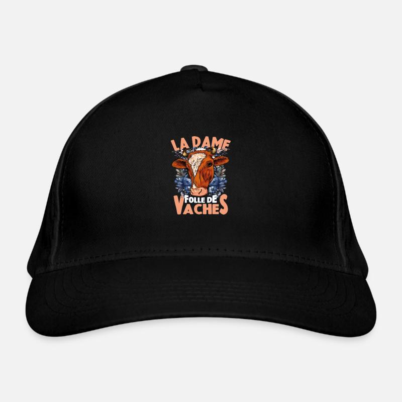 La Dame Folle De Vaches - Cadeau De Vache Casquette classique bio