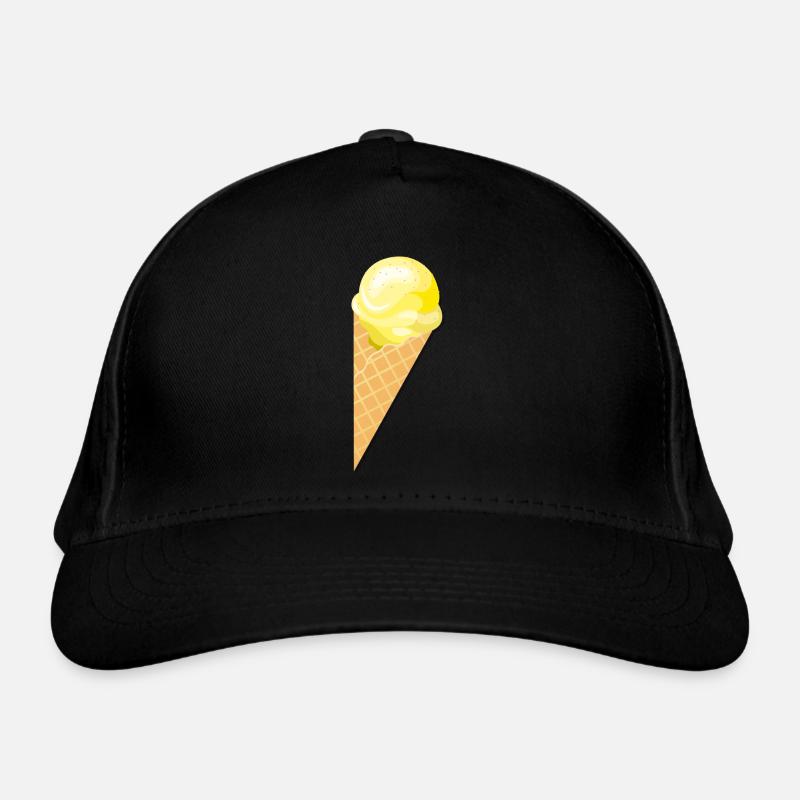 Kugel Vanille Eis Geschenk Idee Bio-Baseballkappe