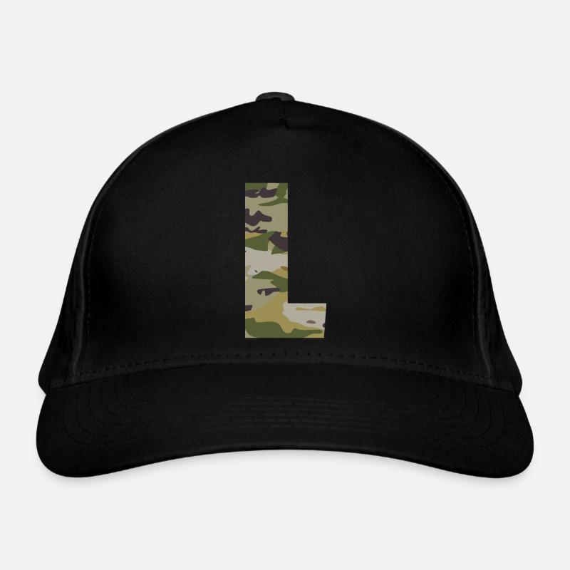 Camouflage letter L Organic Baseball Cap