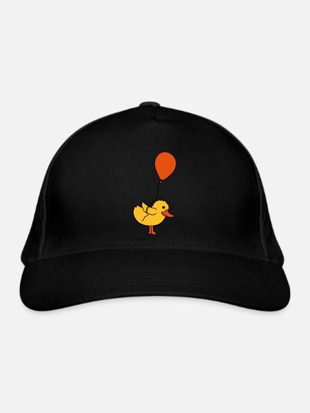 Luftballon kleines Küken Comic - Bio-Baseballkappe - Schwarz - Vorne