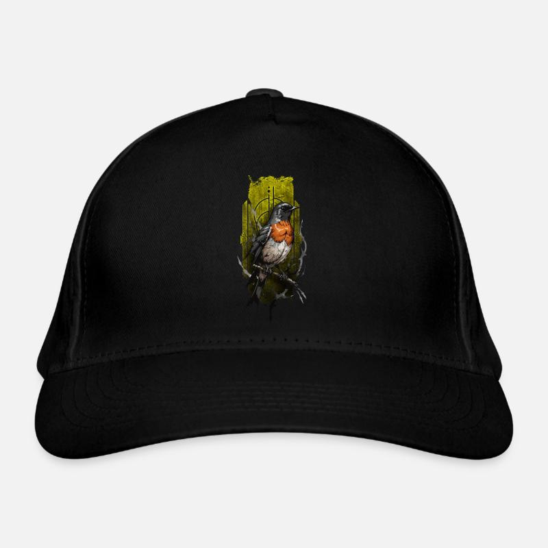 Merle d’Europe (Erithacus rubecula) Casquette classique bio