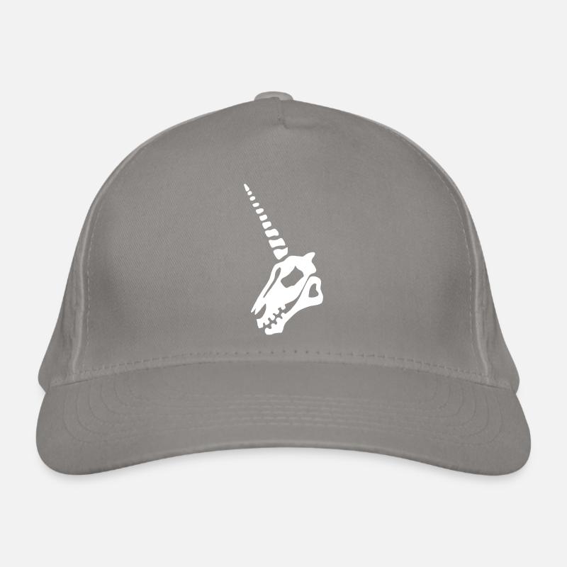 Weißer Einhorn Schädel Bio-Baseballkappe