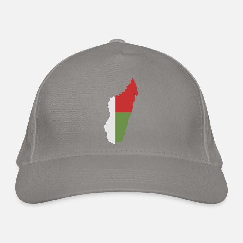 Map of Madagascar with flag Organic Baseball Cap