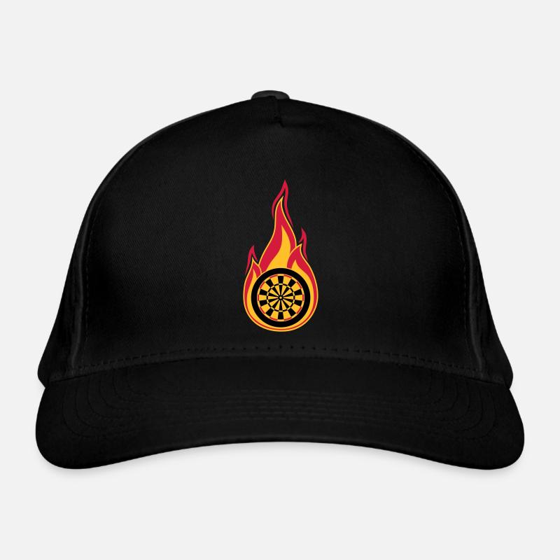 fire target burn flames hot association log Organic Baseball Cap
