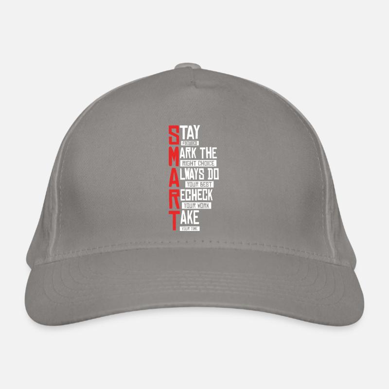 Pile typographique SMART en gras Casquette classique bio